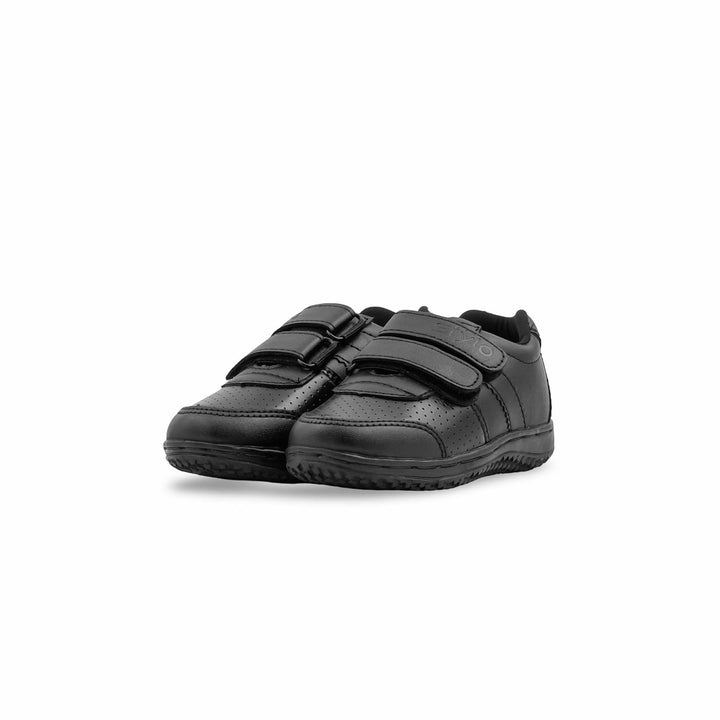 Boys Black Dual Strap School Shoes SK1166
