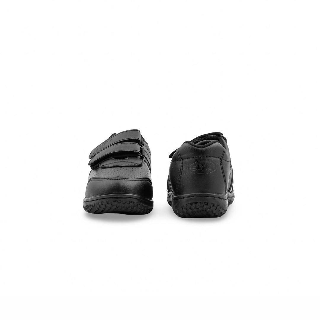 Boys Black Dual Strap School Shoes SK1167