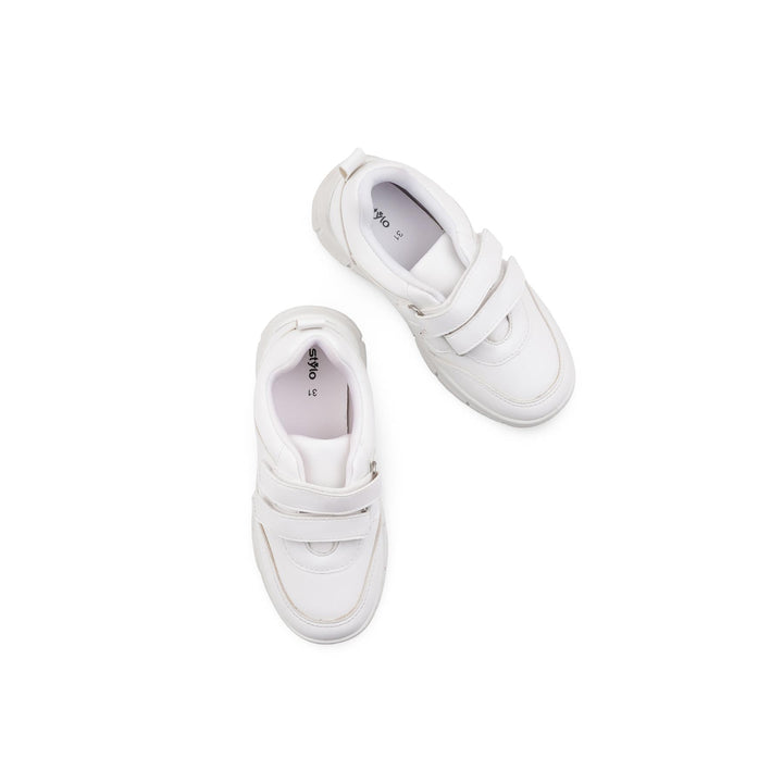 Boys White Sports School Shoes SK1171
