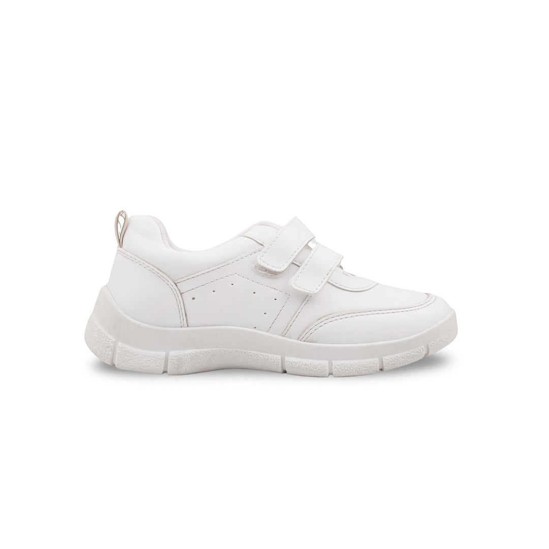 Boys White Sports School Shoes SK1171