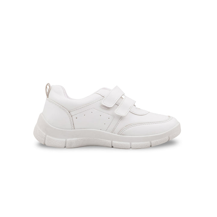 Boys White Sports School Shoes SK1171