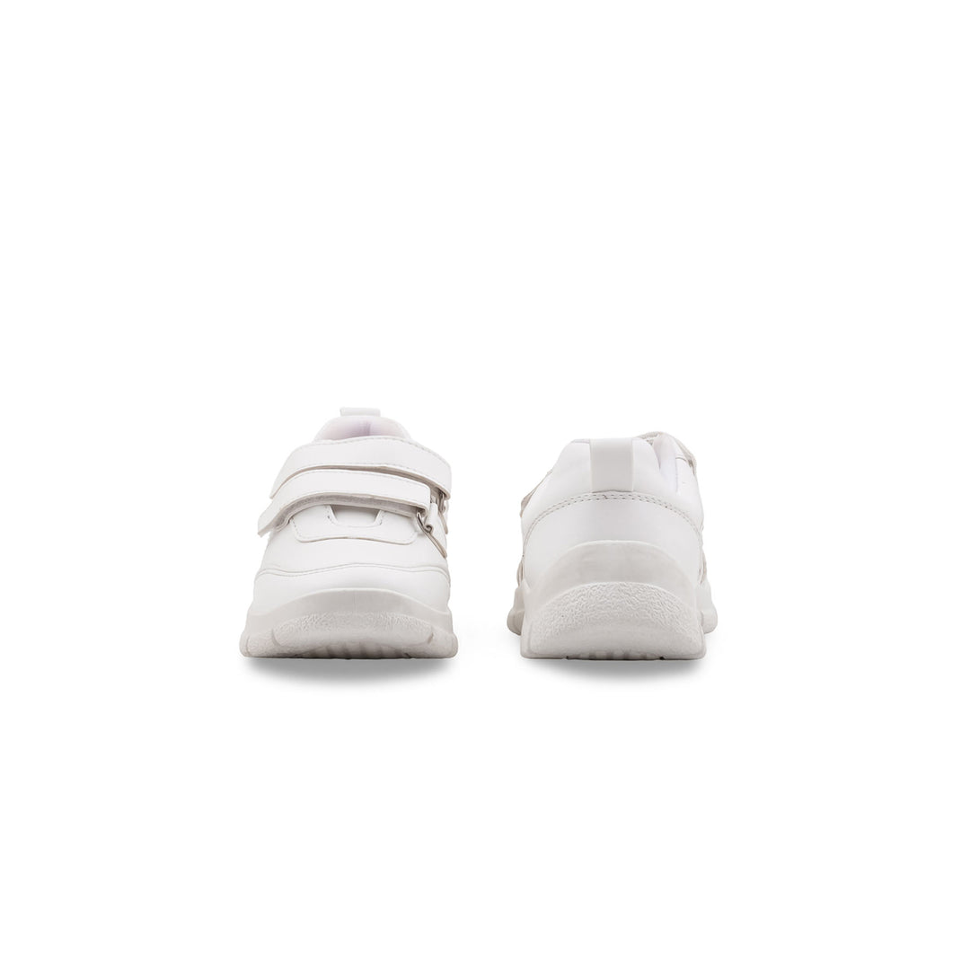 Boys White Sports School Shoes SK1171