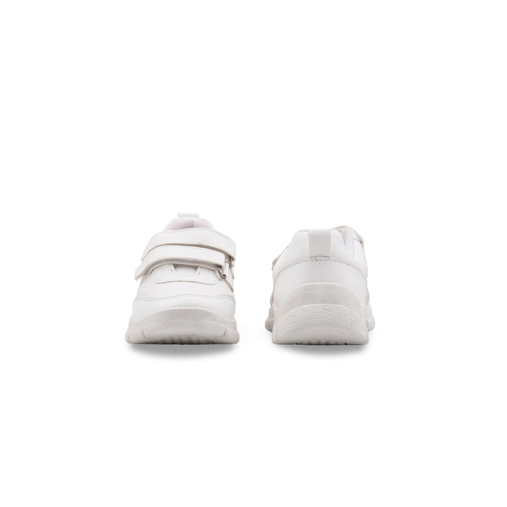 Boys White Sports School Shoes SK1171