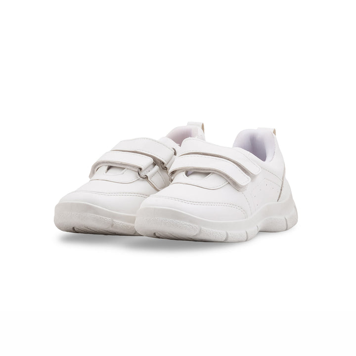 Boys White Sports School Shoes SK1171