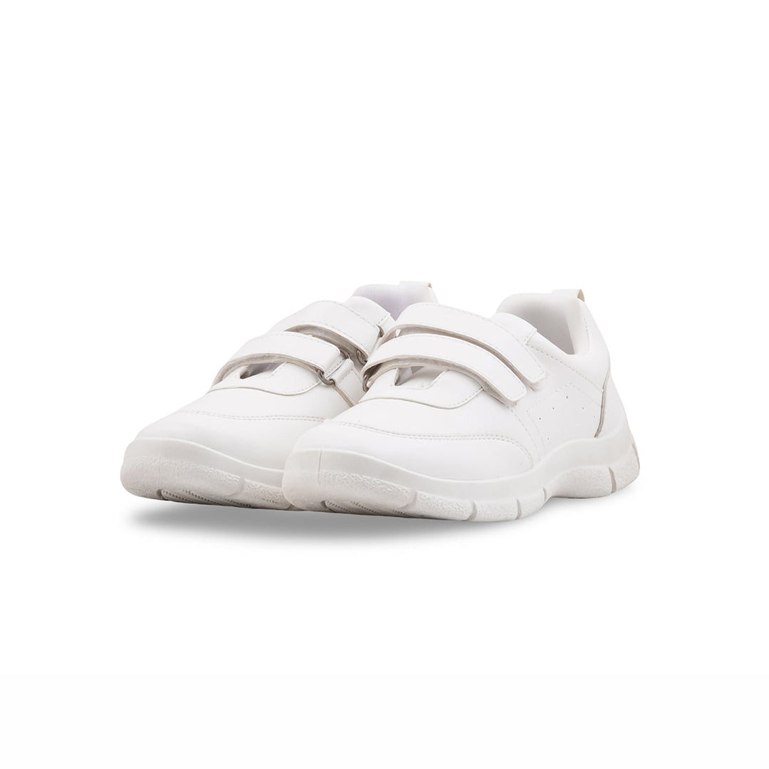 Boys White Sports School Shoes SK1172