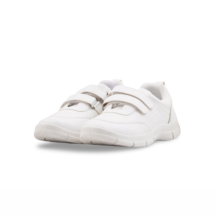 Boys White Sports School Shoes SK1172