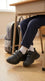 Boys Black Dual Strap School Shoes SK1173