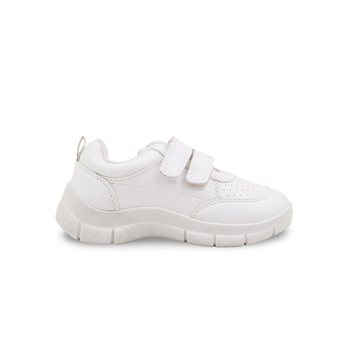 Boys White Sports School Shoes SK1173