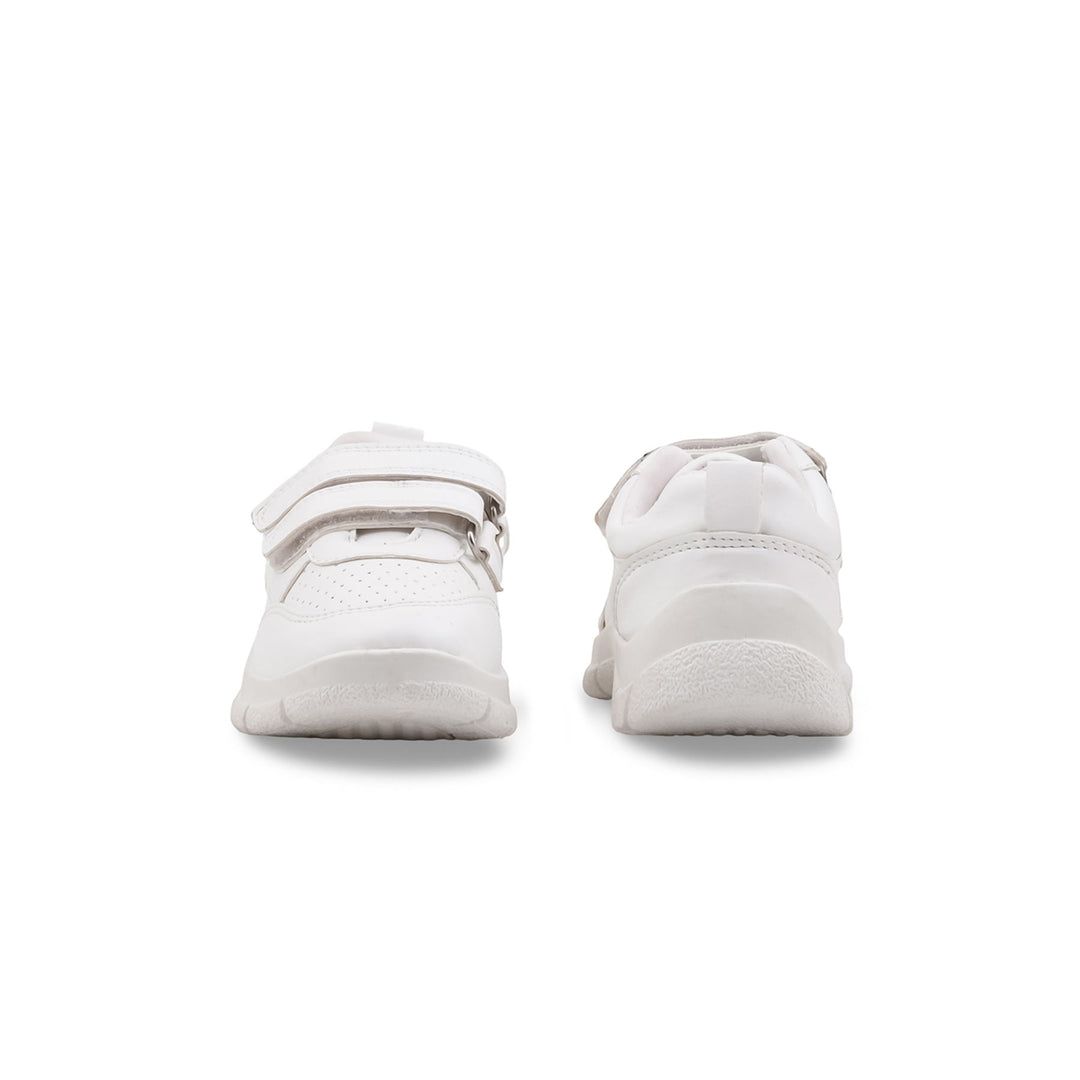 Boys White Sports School Shoes SK1173