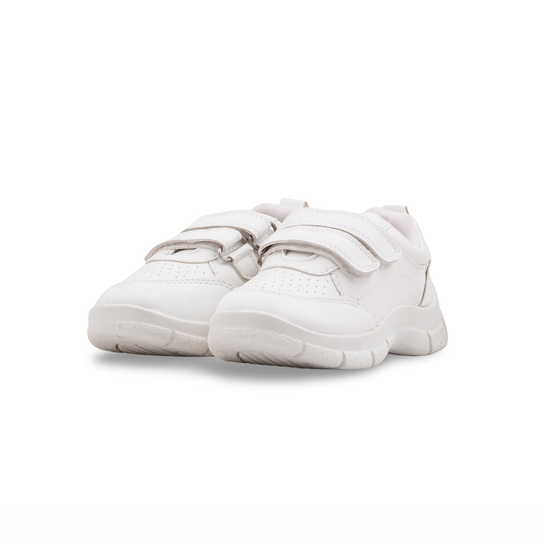 Boys White Sports School Shoes SK1173