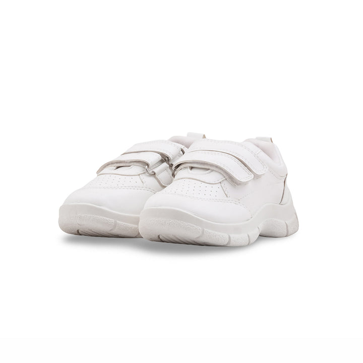 Boys White Sports School Shoes SK1173