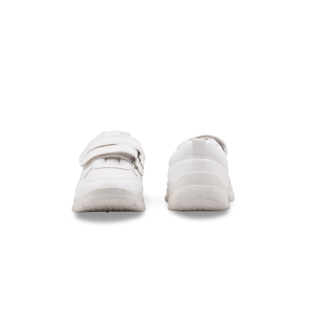 Boys White Sports School Shoes SK1174