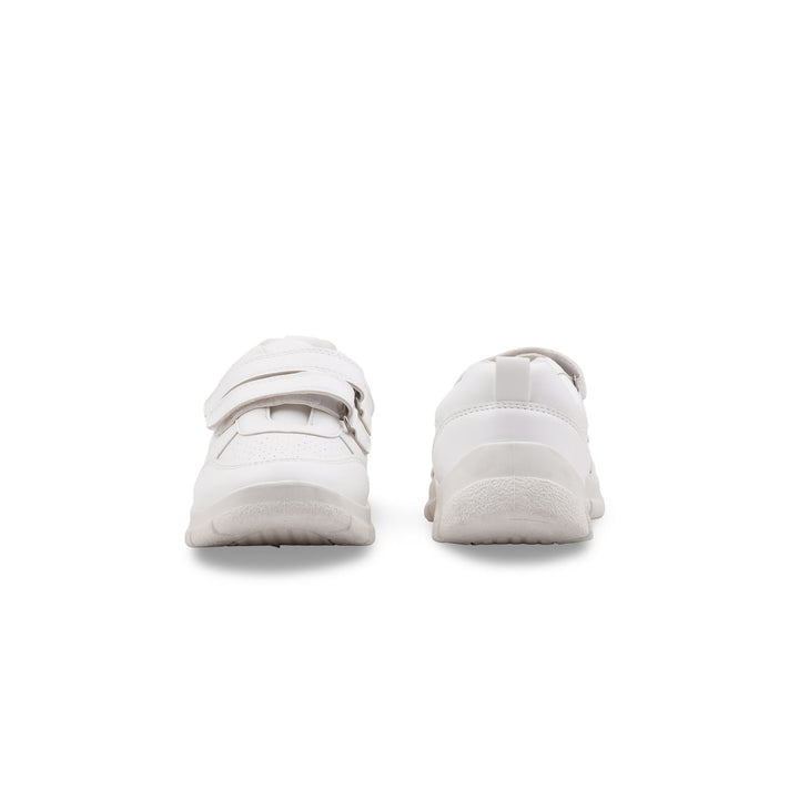 Boys White Sports School Shoes SK1174