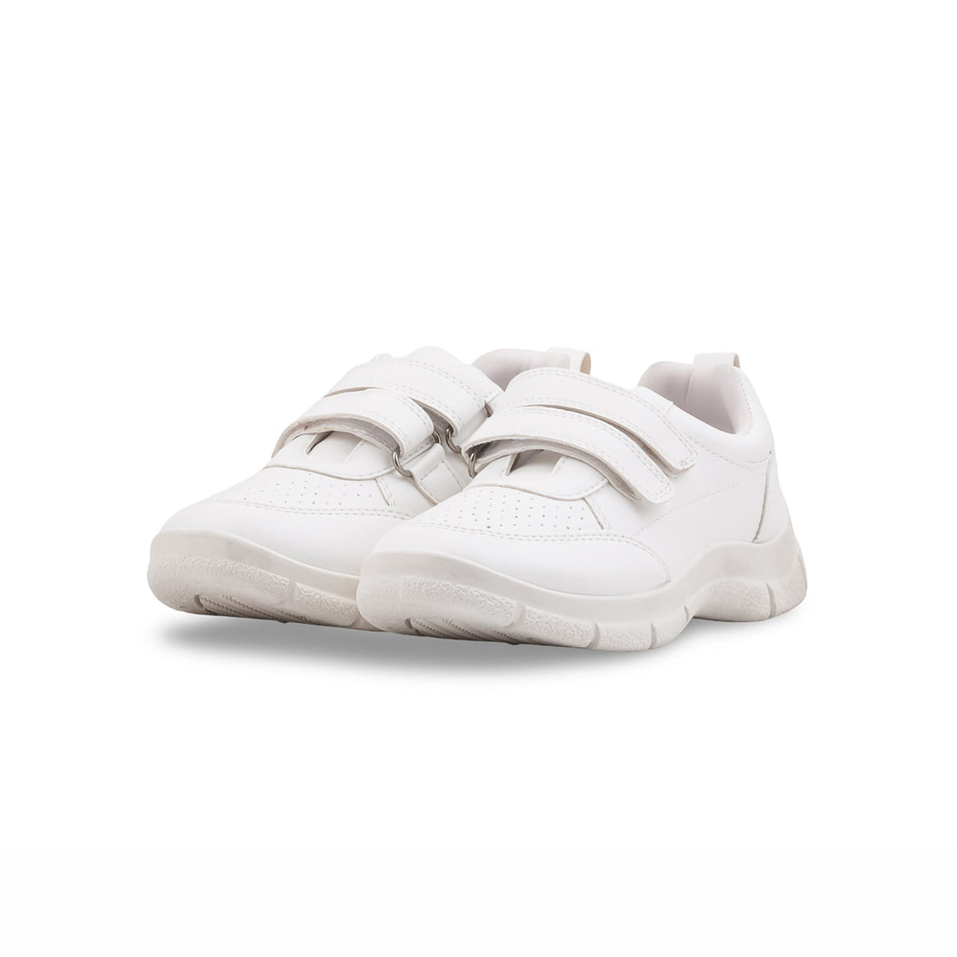 Boys White Sports School Shoes SK1174