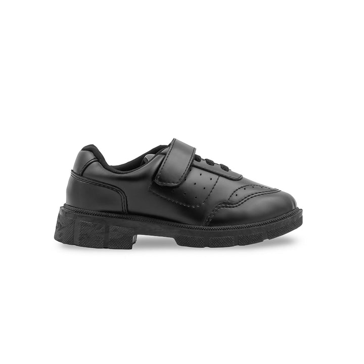 Boys Black Velcro Strap School Shoes SK1175