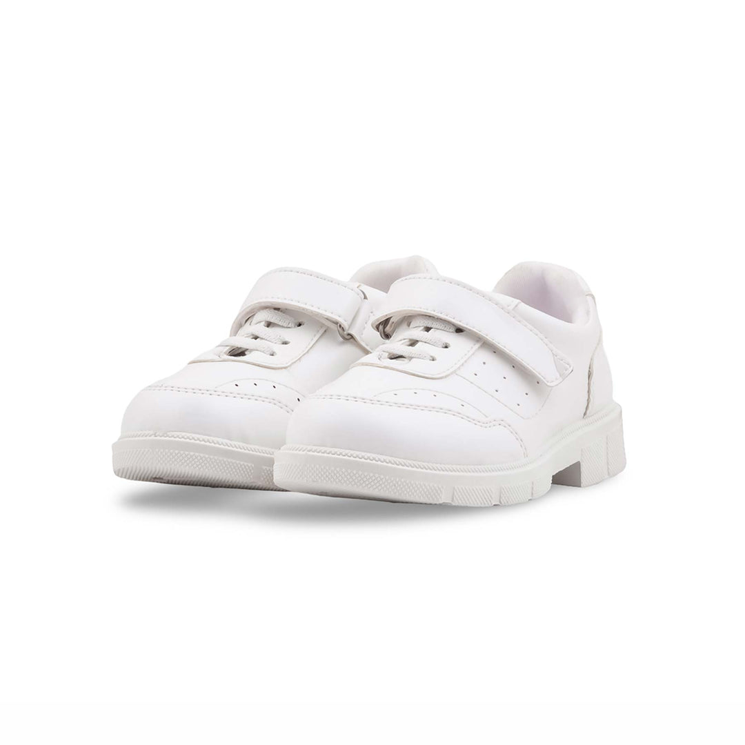 Boys White Sports School Shoes SK1175