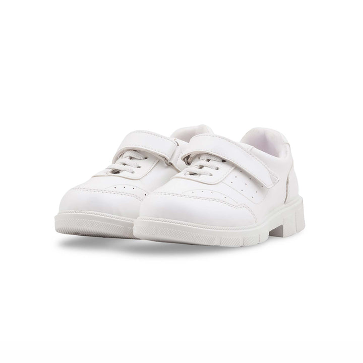 Boys White Sports School Shoes SK1175