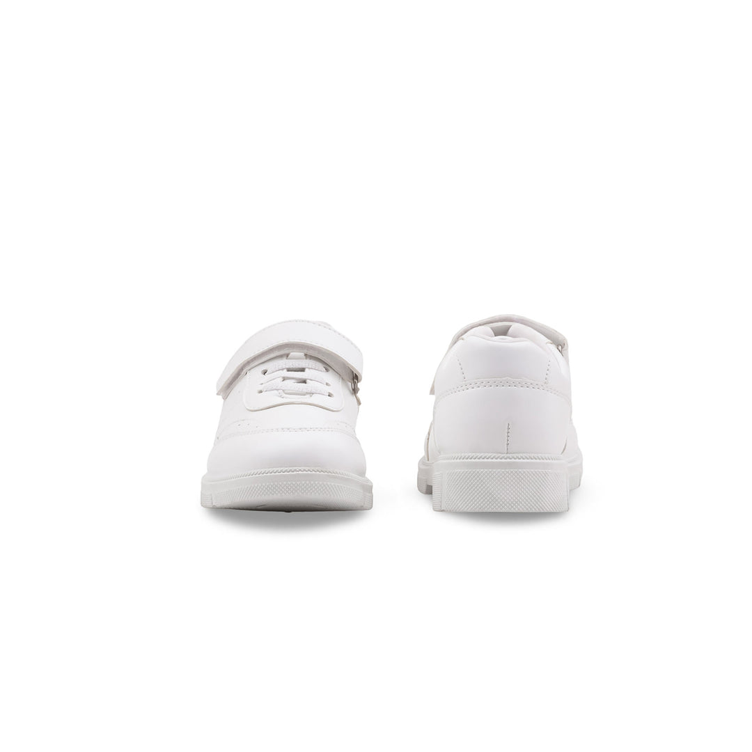 Boys White Sports School Shoes SK1176