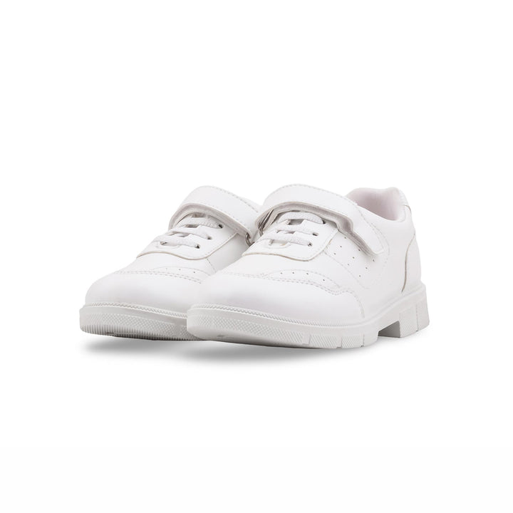 Boys White Sports School Shoes SK1176