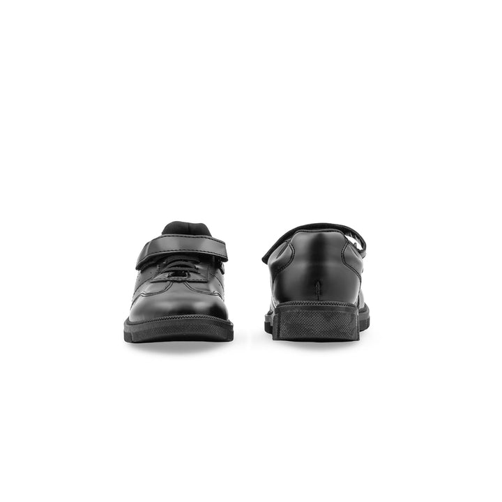 Boys Black Velcro Strap School Shoes SK1178