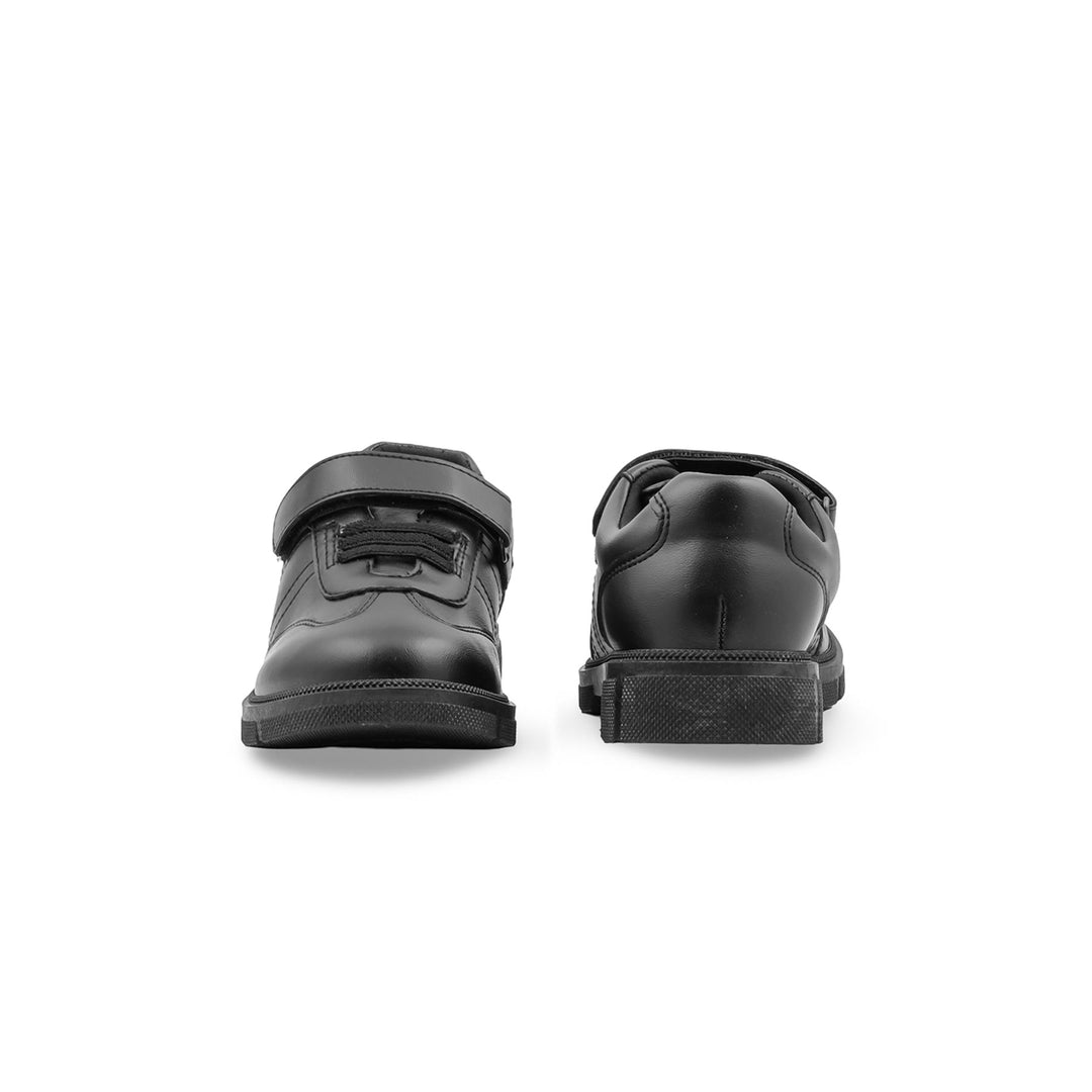 Boys Black Velcro Strap School Shoes SK1180