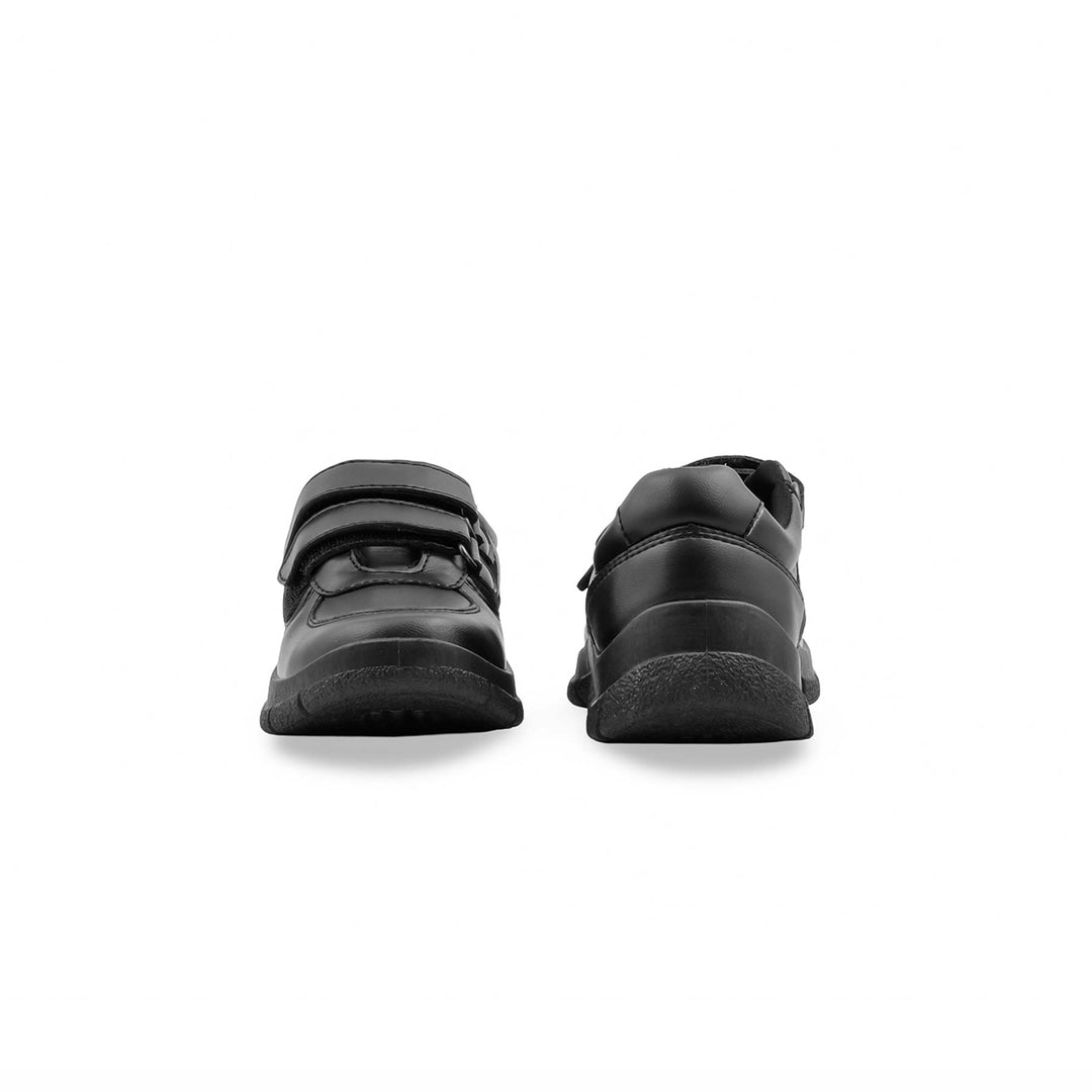 Boys Black Dual Strap School Shoes SK1181
