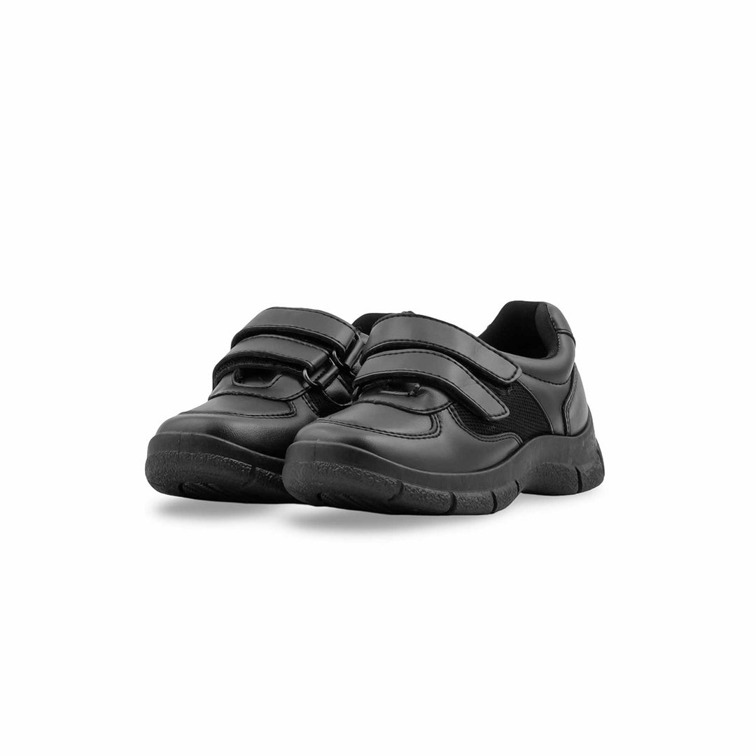 Boys Black Dual Strap School Shoes SK1181