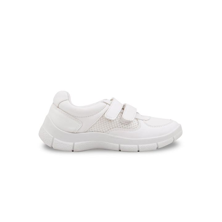 Boys White Sports School Shoes SK1181