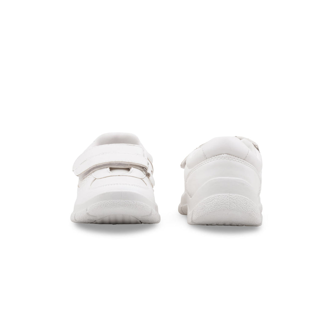 Boys White Sports School Shoes SK1181
