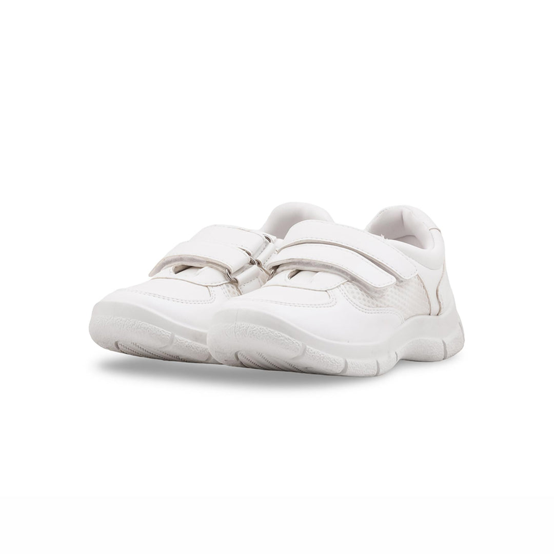Boys White Sports School Shoes SK1181