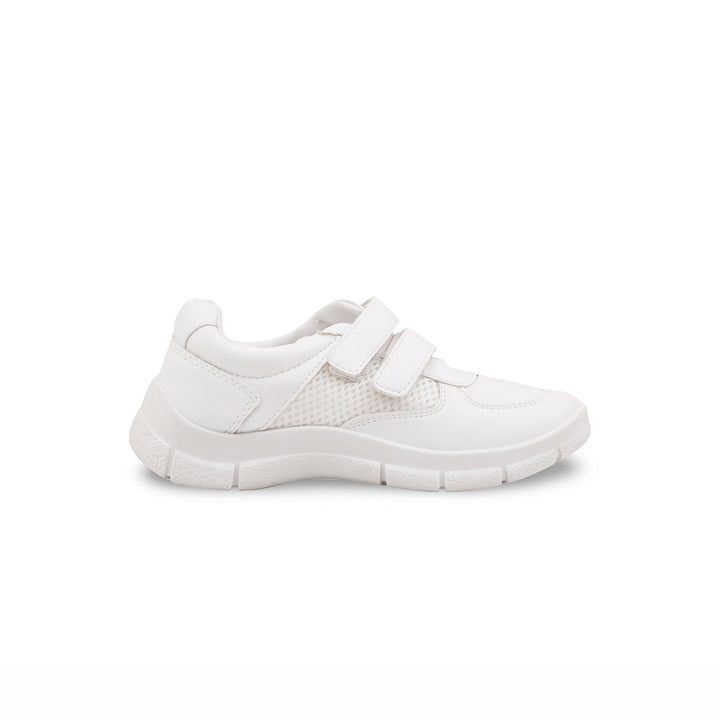 Boys White Sports School Shoes SK1182