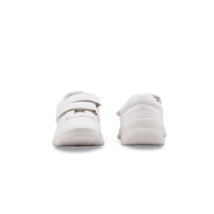 Boys White Sports School Shoes SK1182