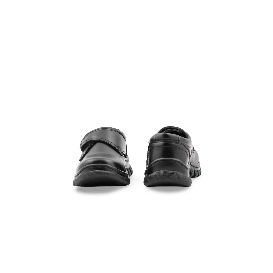 Boys Black Velcro Strap School Shoes SK1185