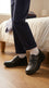 Boys Black Velcro Strap School Shoes SK1185