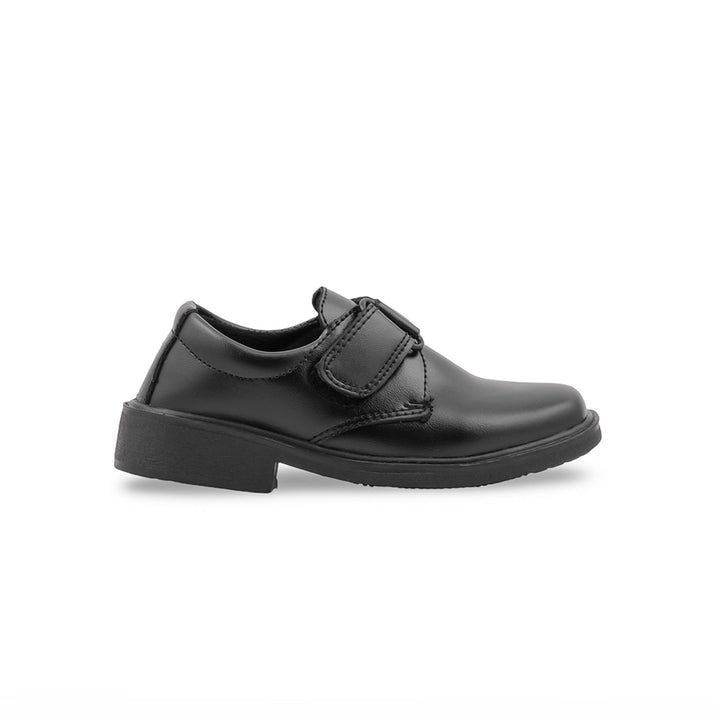 Boys Black Velcro Strap School Shoes SK1186