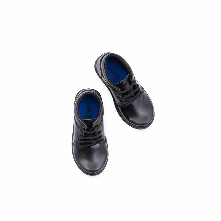 Boys Black Lace Up School Shoes SK1187