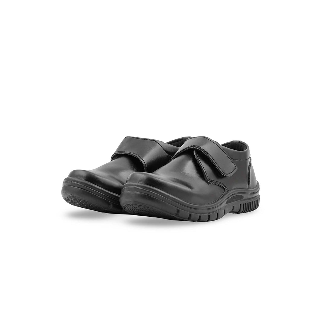 Boys Black Velcro Strap School Shoes SK1190