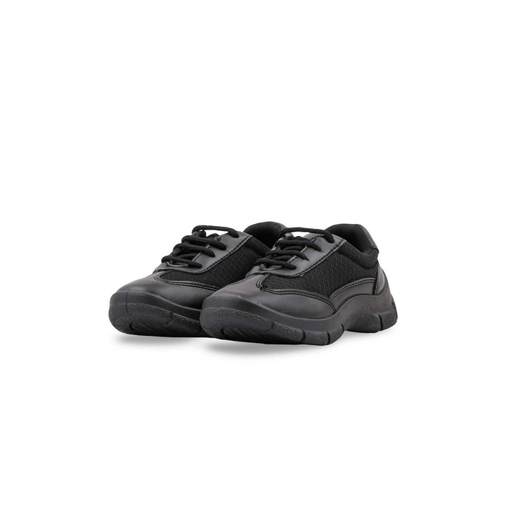 Boys Black Lace Up School Shoes SK1193