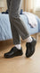 Boys Black Velcro Strap School Shoes SK1195