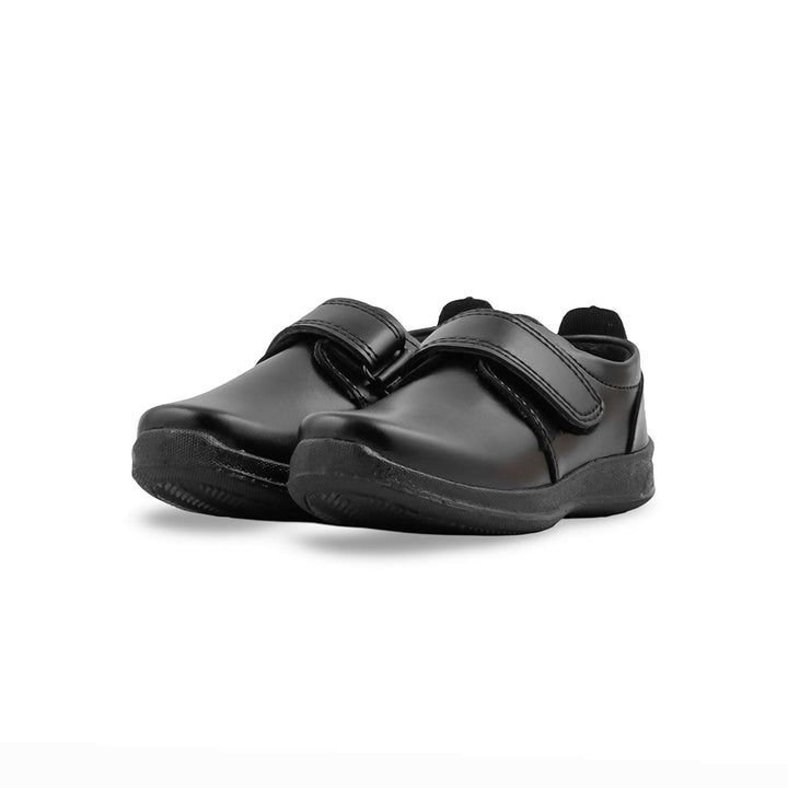 Boys Black Velcro Strap School Shoes SK1195