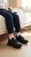 Boys Black Velcro Strap School Shoes SK1203