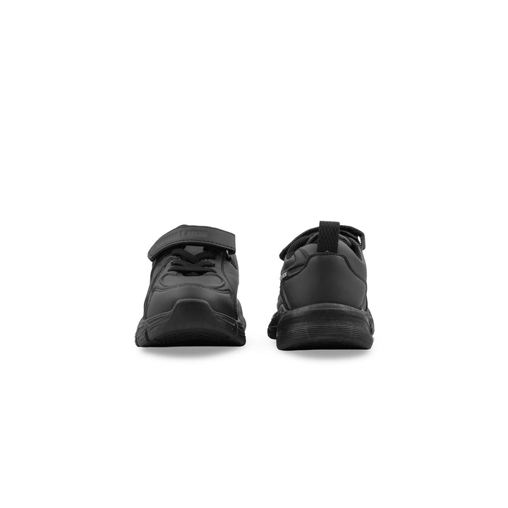 Boys Black Velcro Strap School Shoes SK1203