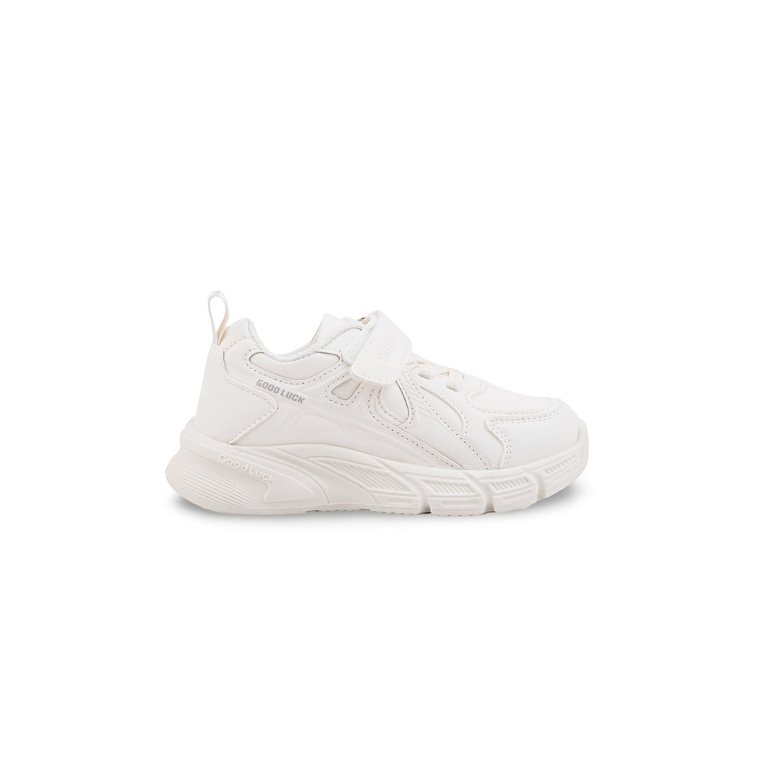 Boys White Sports School Shoes SK1203