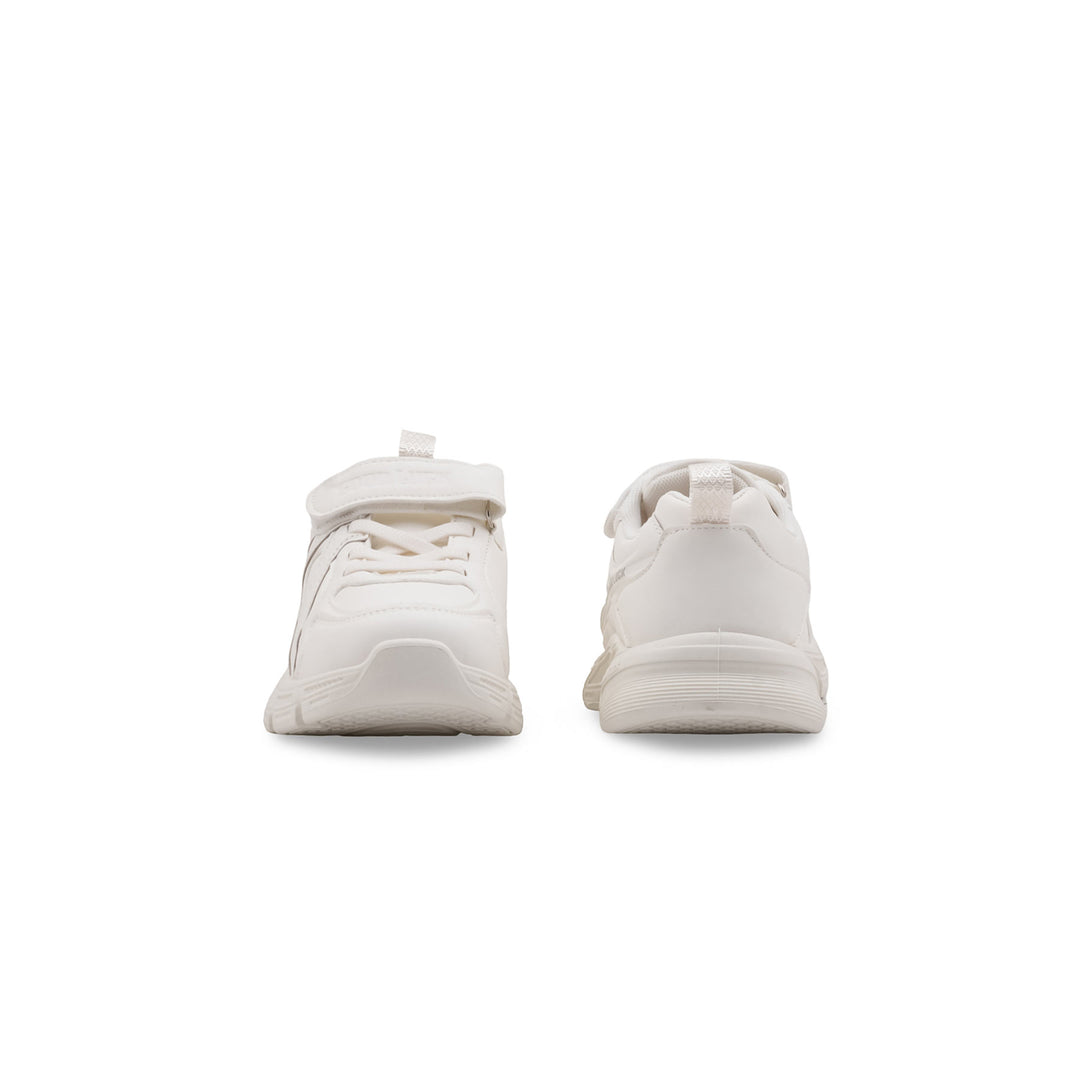 Boys White Sports School Shoes SK1204