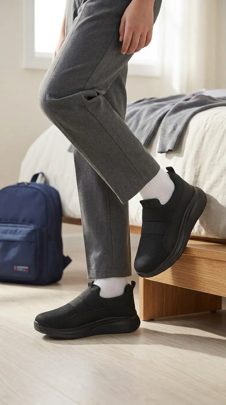 Boys Black Sports School Shoes SK1205
