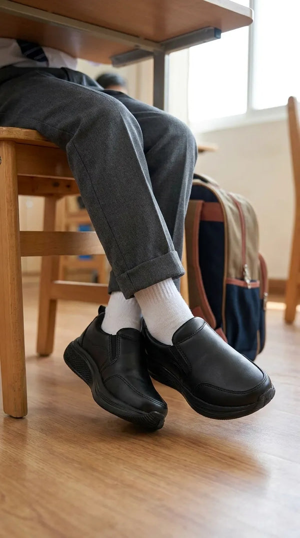 Boys Black Sports School Shoes SK1207