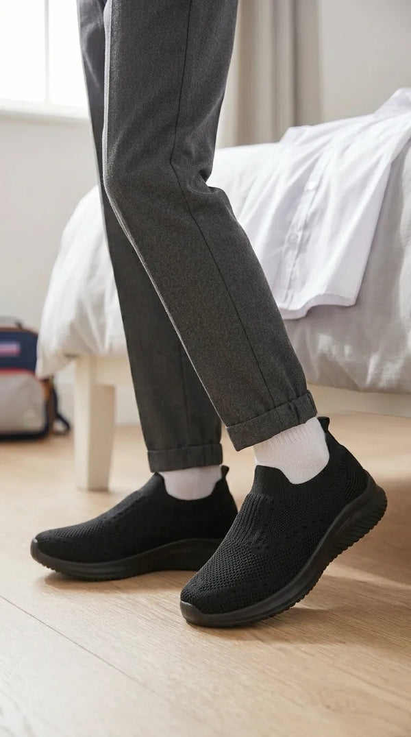 Boys Black Sports School Shoes SK1213