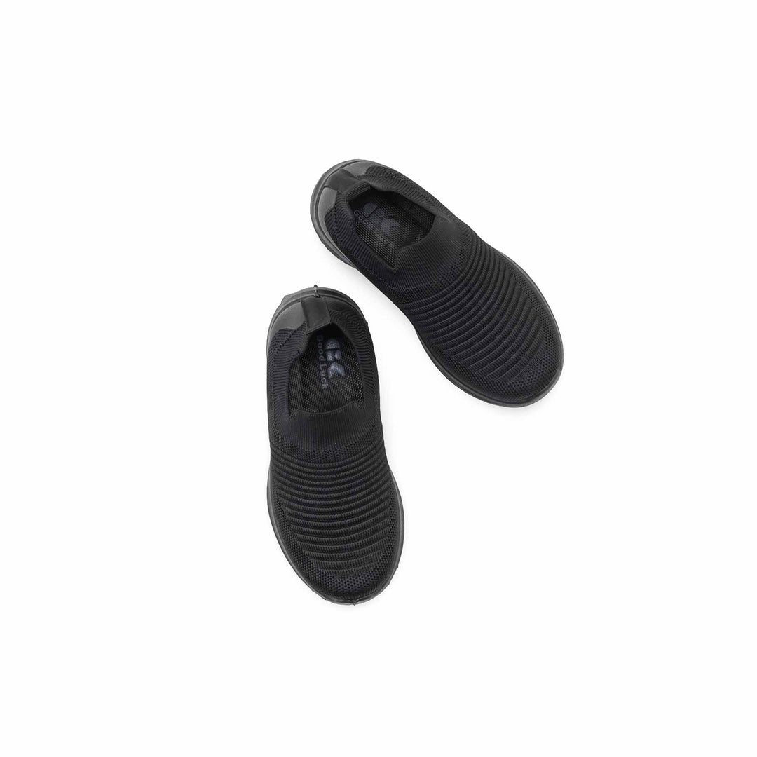 Boys Black Sports School Shoes SK1214