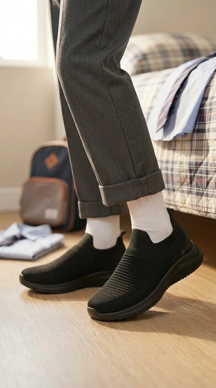 Boys Black Sports School Shoes SK1215