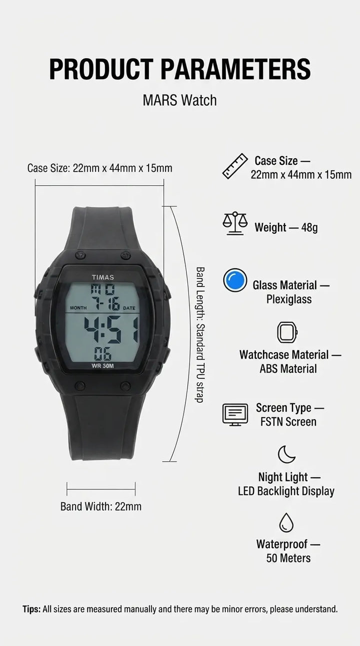 Waterproof Sports Watch for Men with Free Box T3071001